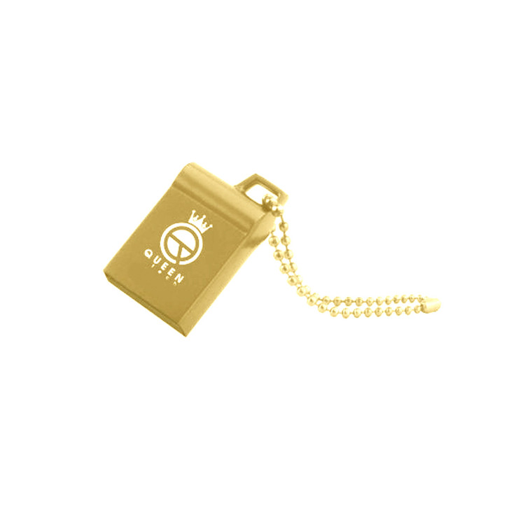 فلش Queen NANO USB2.0 Flash Memory-64GB طلایی