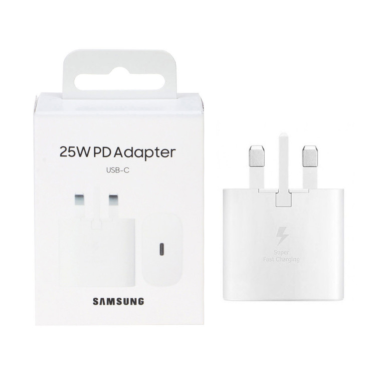 شارژر دیواری سه پین SAMSUNG 25W TA800 ( فست و PD) سفید