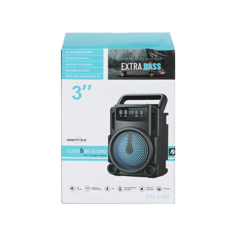 اسپیکر بی سیم EXTRA BASS مدل GTS-1360 درجه یک