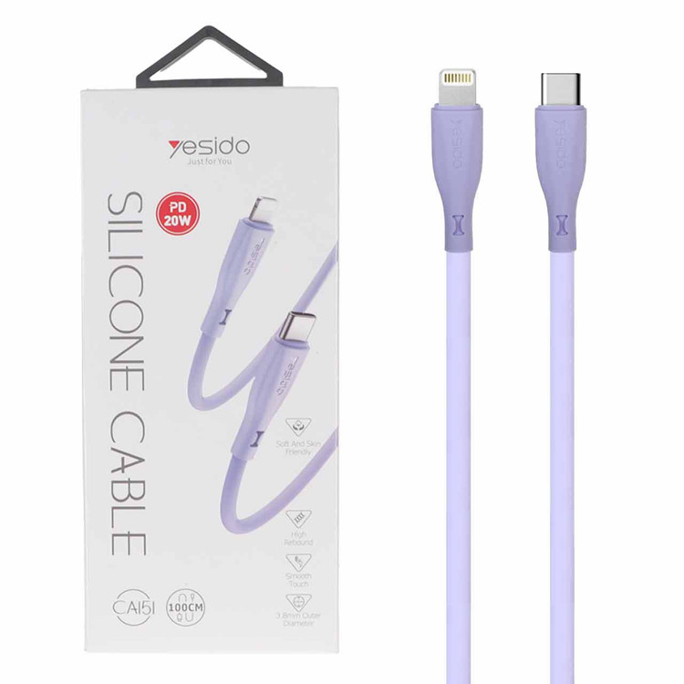 کابل شارژ PD و فست Yesido Type-C to Lightning مدل CA151 - یاسی
