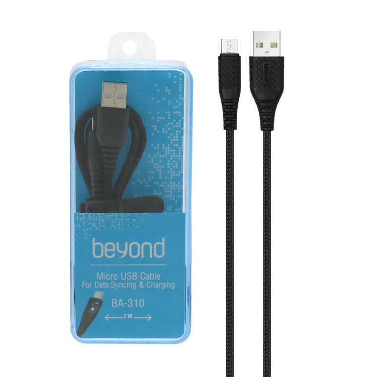 کابل شارژ2 متری اندروید beyond مدل BA-310 - مشکی