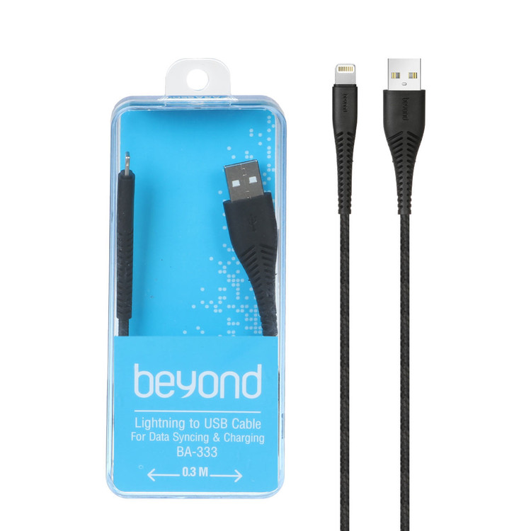 کابل شارژ پاوربانک آیفون beyond مدل BA-333 - مشکی