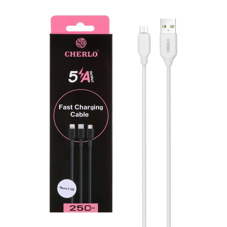 کابل شارژ پاوربانک اندروید CHERLO مدل CH-SM10 - سفید