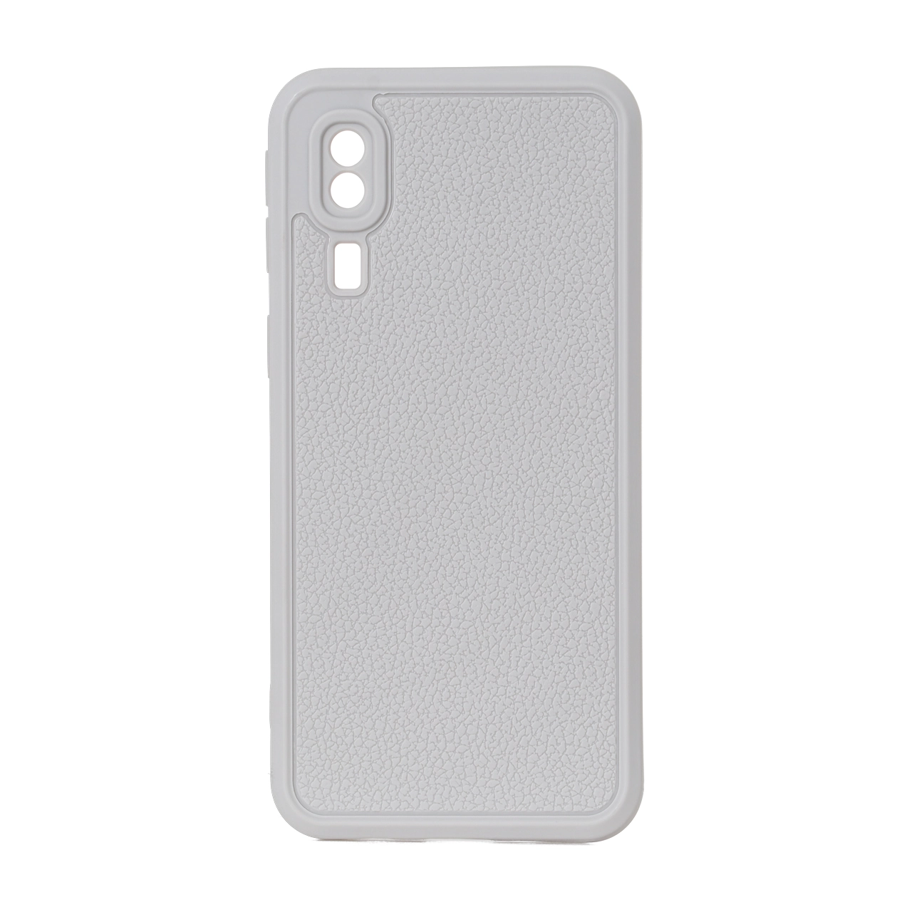 قاب Texture طرح چرم محافظ لنزدار Samsung Galaxy A2 Core - طوسی