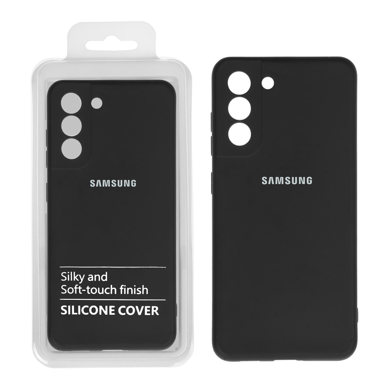 قاب نیو سیلیکون محافظ لنزدار Samsung S21 FE - RFF مشکی (پک دار)