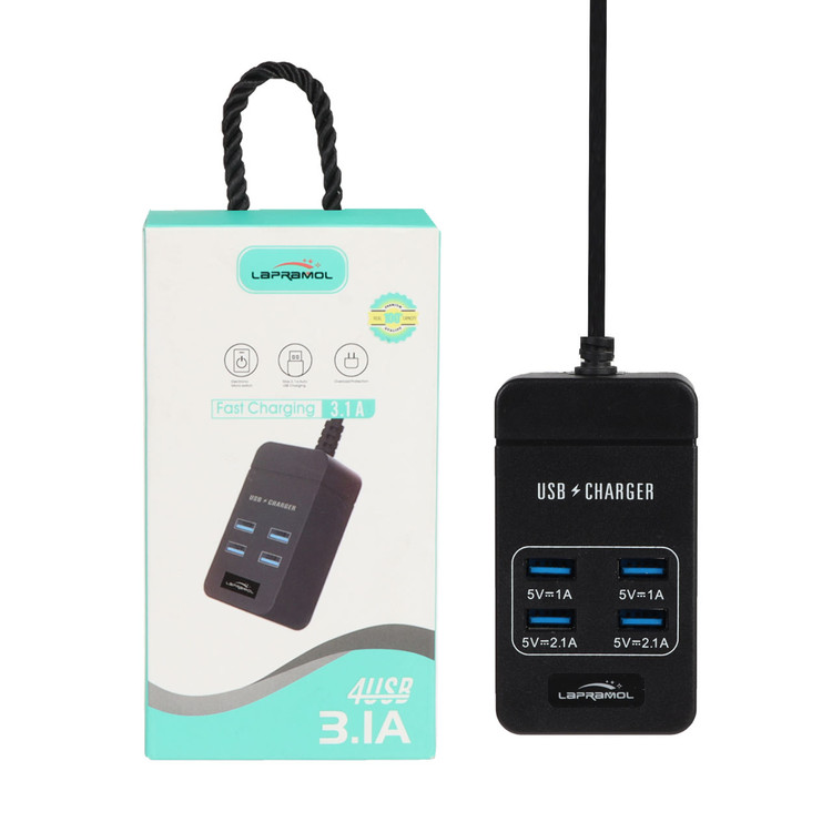 هاب 4 پورت LapRamol مدل LP-T05 - مشکی
