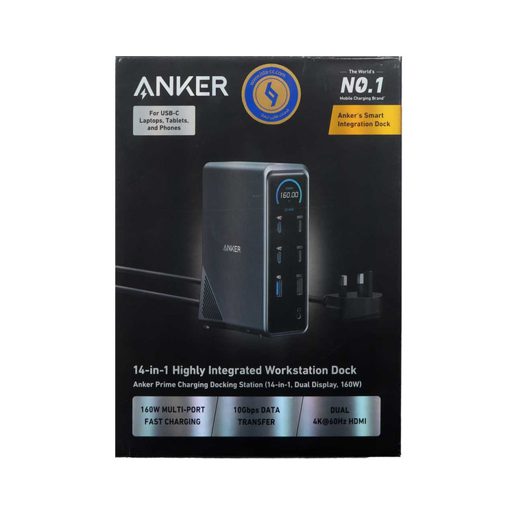 هاب شارژر رومیزی ANKER مدل A83B62A1 160W - مشکی