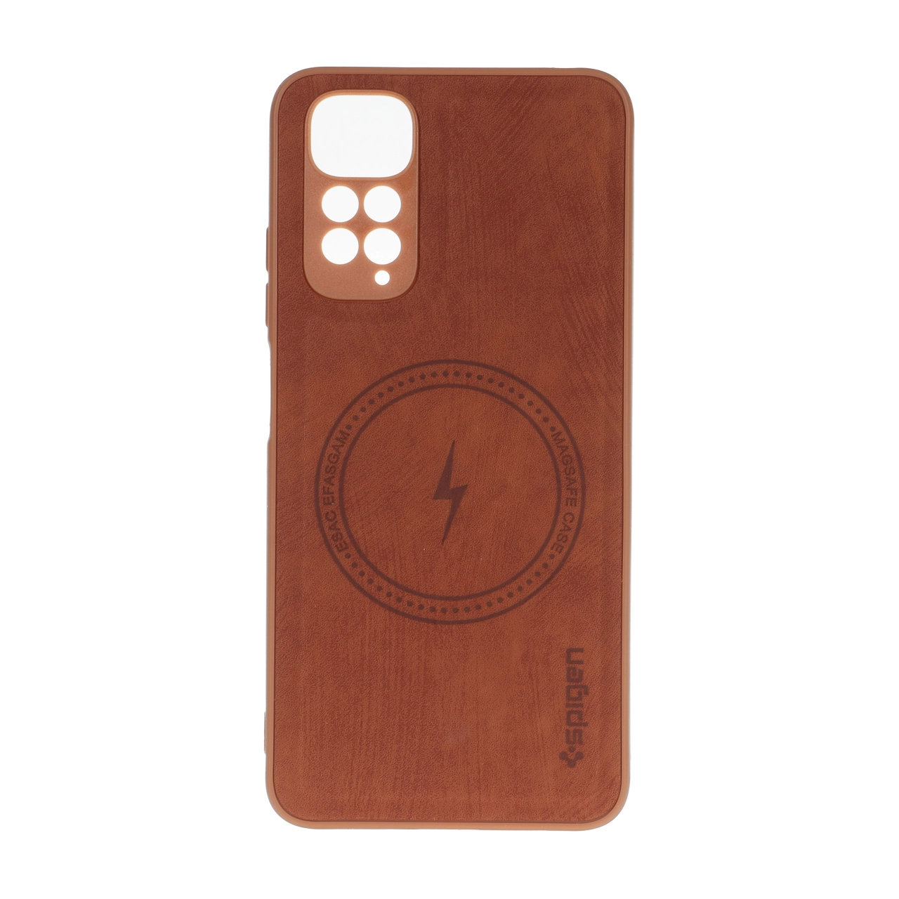 قاب Spigen جیر طرح مگ سیف محافظ لنزدار Xiaomi Redmi Note 11 4G / Redmi Note 11S - کاراملی
