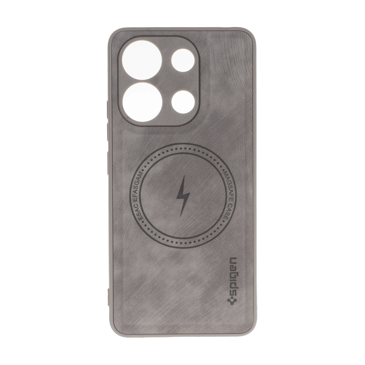 قاب Spigen جیر طرح مگ سیف محافظ لنزدار Xiaomi Redmi Note 13 4G - طوسی