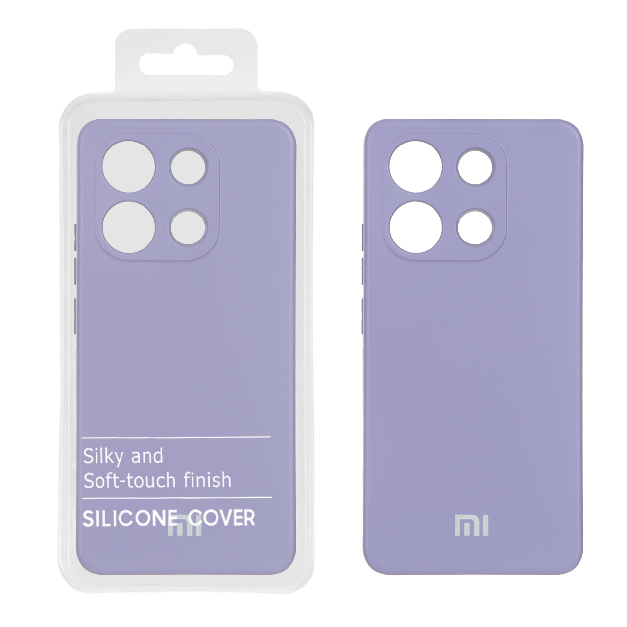 قاب نیو سیلیکون محافظ لنزدار Xiaomi Redmi Note 13 4G - RFF - یاسی (پک دار)