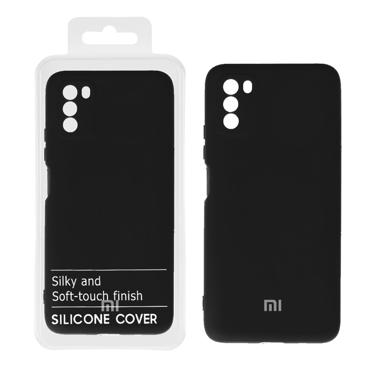 قاب نیو سیلیکون محافظ لنزدار Xiaomi Poco M3 -RFF - مشکی کد 8 (پک دار)