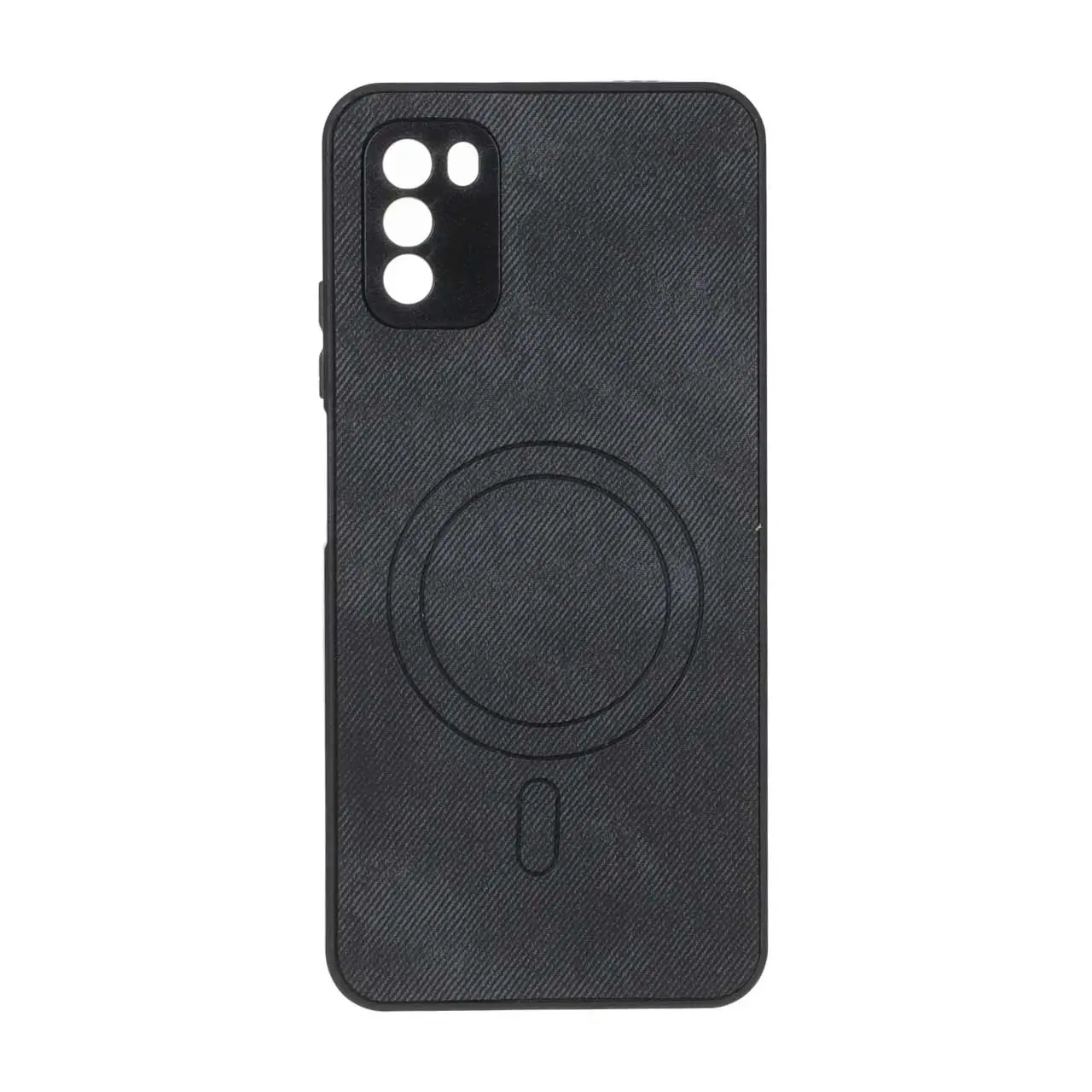 قاب پارچه ای طرح مگ سیف محافظ لنزدار Xiaomi Poco M3 - مشکی