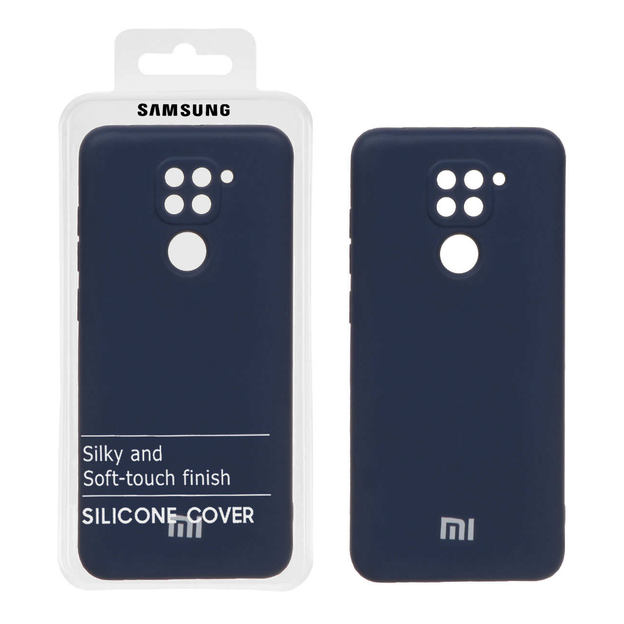 قاب نیو سیلیکون محافظ لنزدار Xiaomi Redmi Note 9 / Redmi 10X 5G / Redmi 10X Pro 5G - RFF - سرمه ای (پک دار)