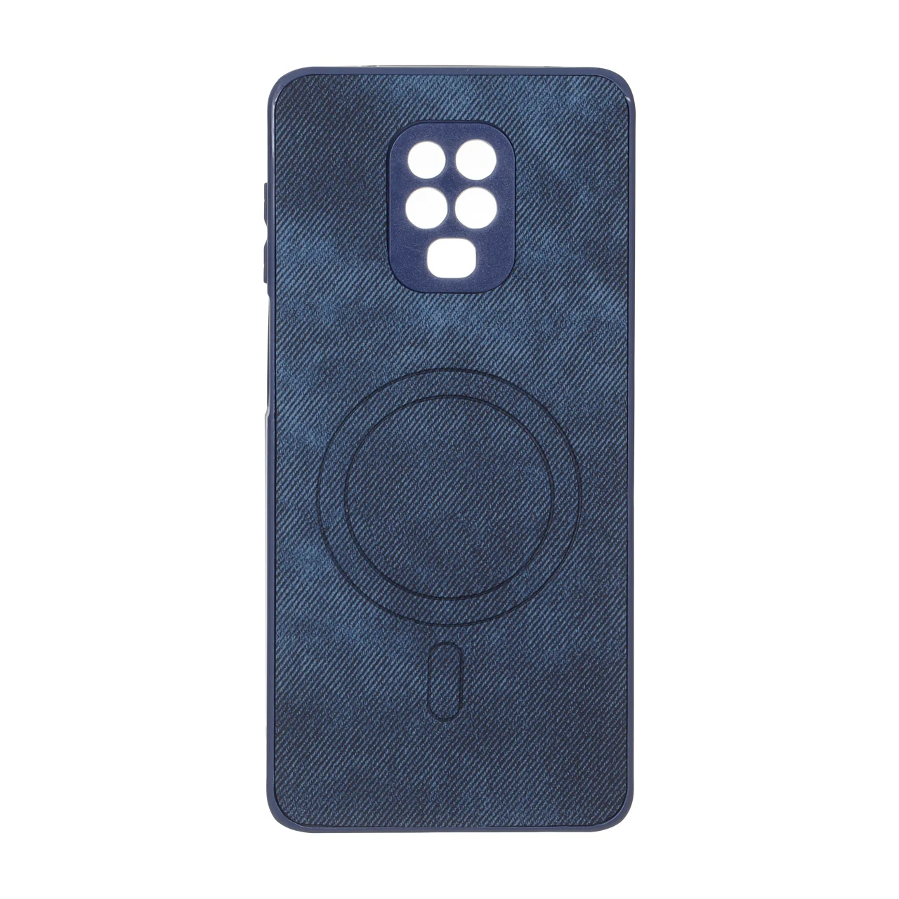 قاب پارچه ای طرح مگ سیف محافظ لنزدار Xiaomi Redmi Note 9S / Redmi Note 9 Pro / Redmi Note 9 Pro Max - سرمه ای