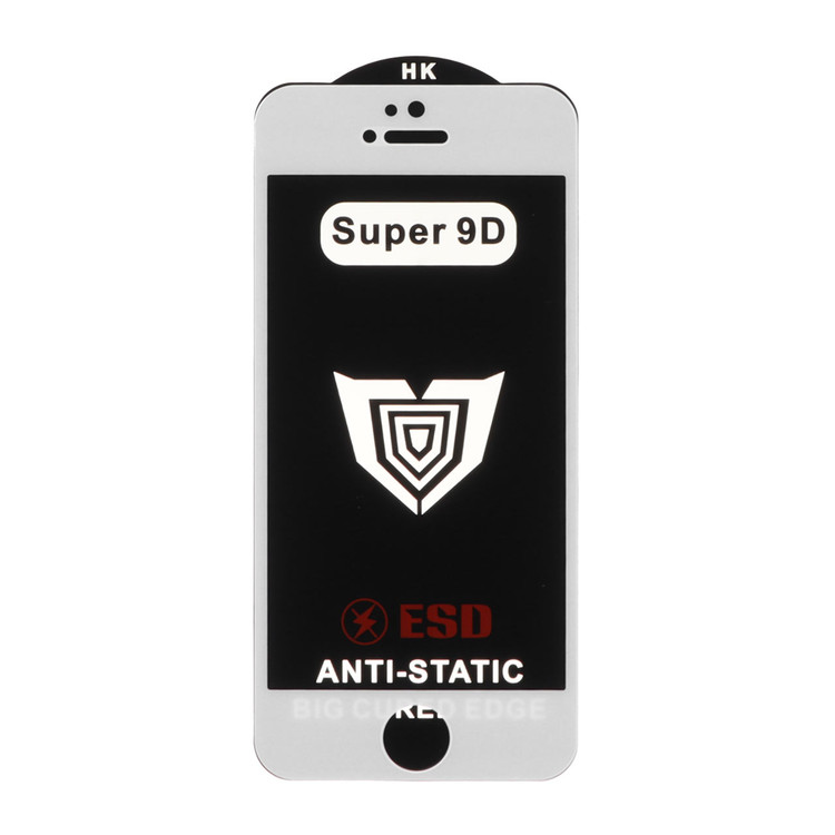 محافظ صفحه نمایش شیشه ای Full Cover ESD Anti Static - Super 9D مدل Apple iPhone 5 /Apple iPhone 5s (بدون پک) - سفید