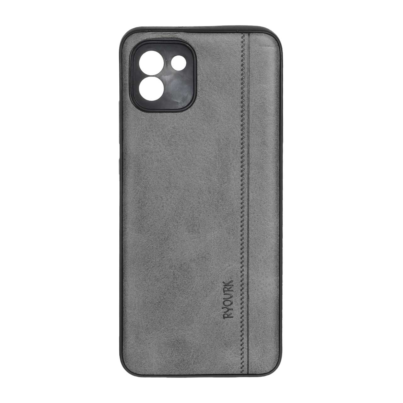 قاب طرح چرم RYOURK مدل Samsung Galaxy A03 - خاکستری
