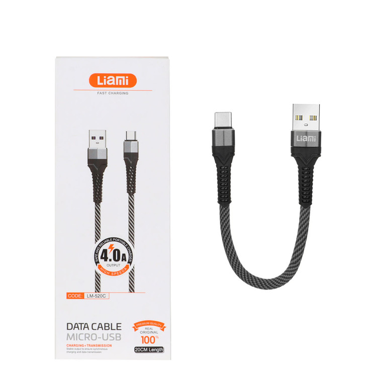 کابل شارژ فست پاوربانک Liami Type-C مدل LM-520C - خاکستری