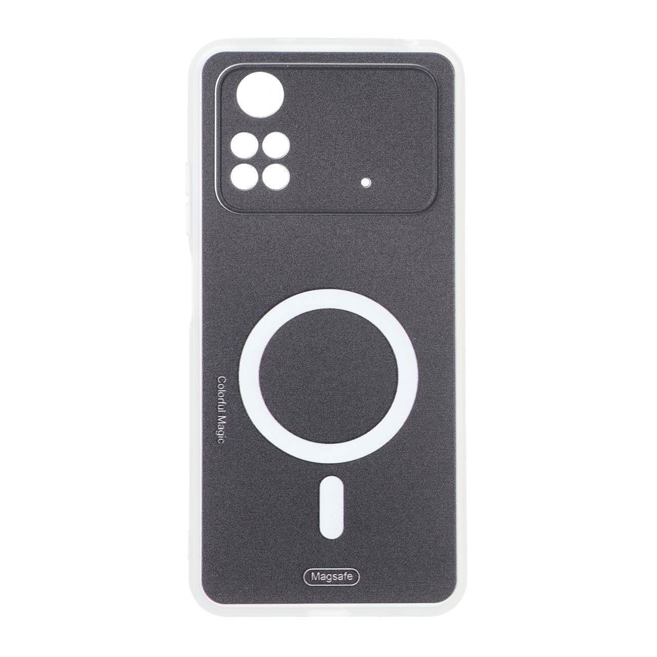 قاب Colorful Magic طرح مگ سیف محافظ لنزدار Xiaomi Poco M4 Pro 4G - مشکی
