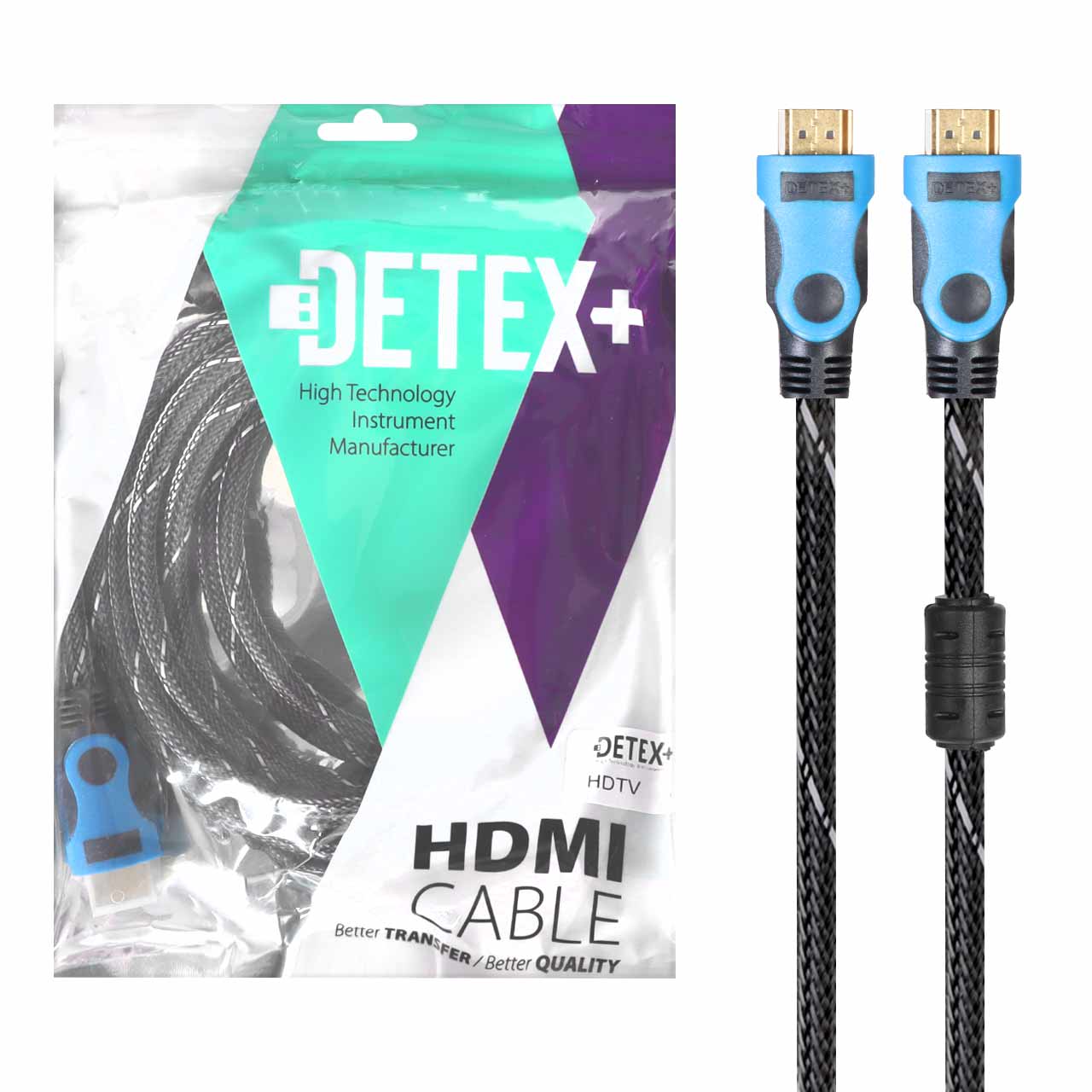 کابل 5 متری DETEX+ HDMI - مشکی
