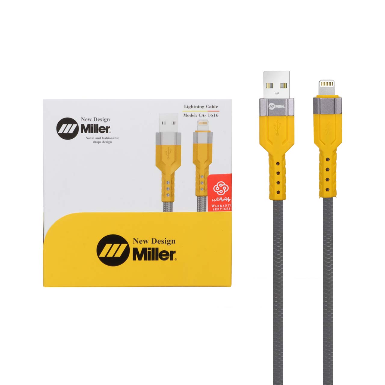 کابل شارژ فست آیفون Miller مدل CA-1616 - خاکستری