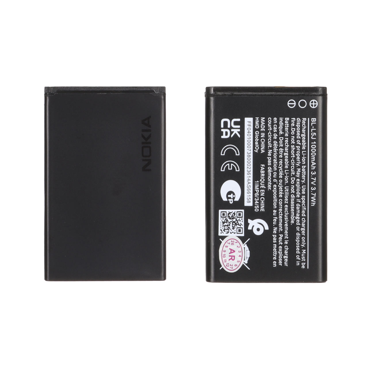 باتری موبایل Nokia مدل BL-L5J با ظرفیت 1000mAh - اصلی