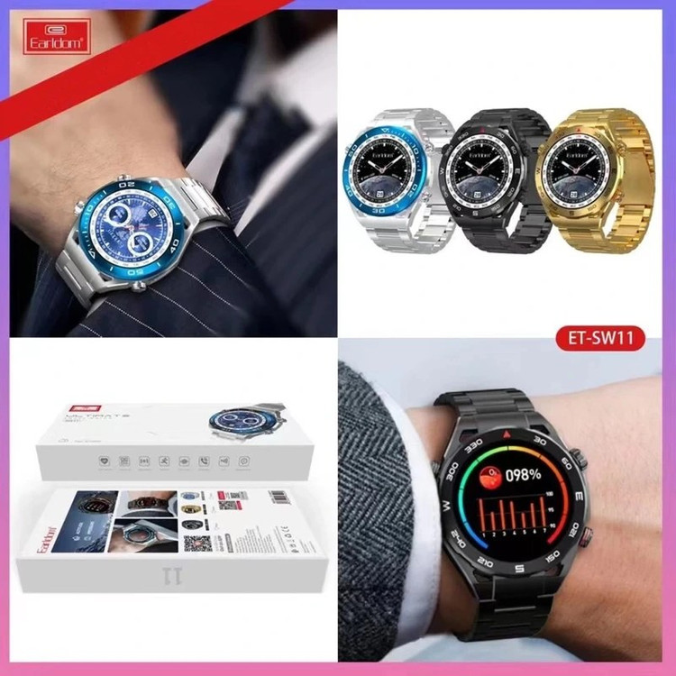ساعت هوشمند ارلدام مدل SW11 با نمایشگر AMOLED و بدنه آلومینیومی نقره ای