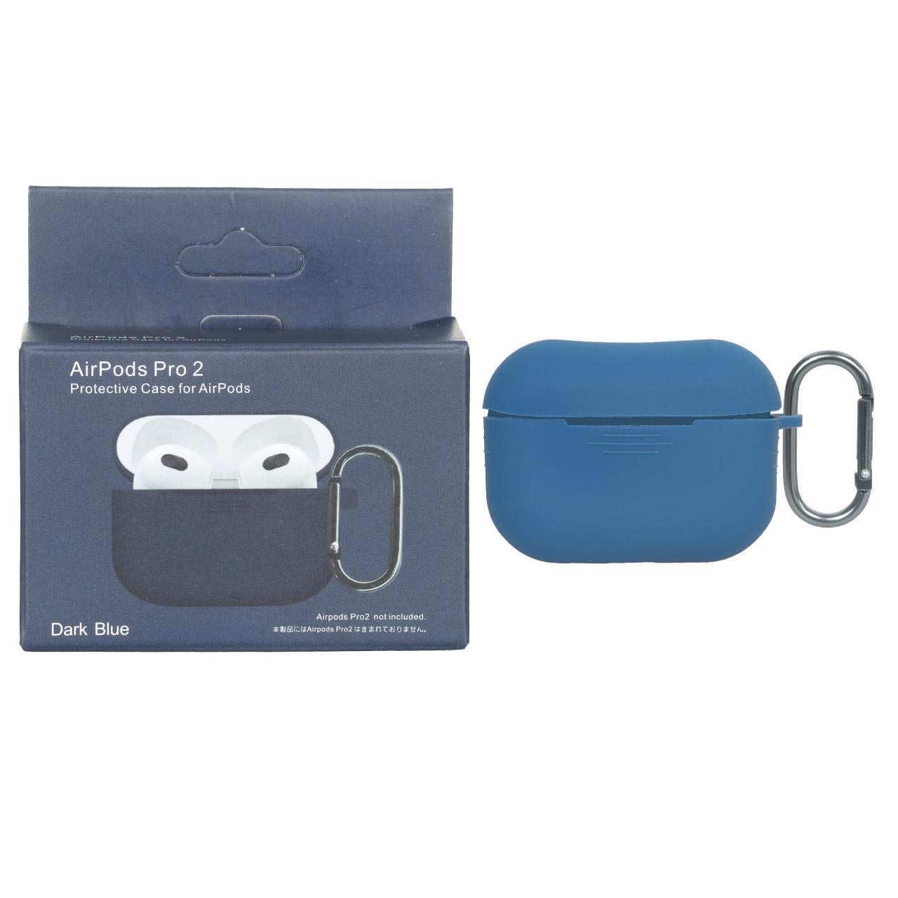 کاور ایرپاد سیلیکونی پاک کنی نازک Apple Airpods Pro 2 - آبی تیره (پک دار)