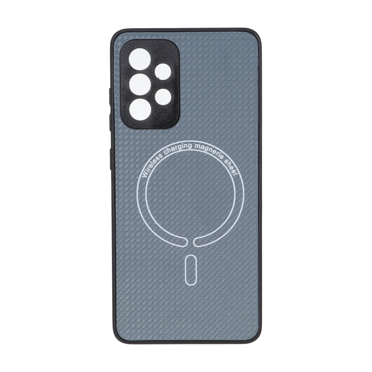 قاب کربنی طرح Magnetic محافظ لنزدار Samsung Galaxy A52 / A52s - خاکستری