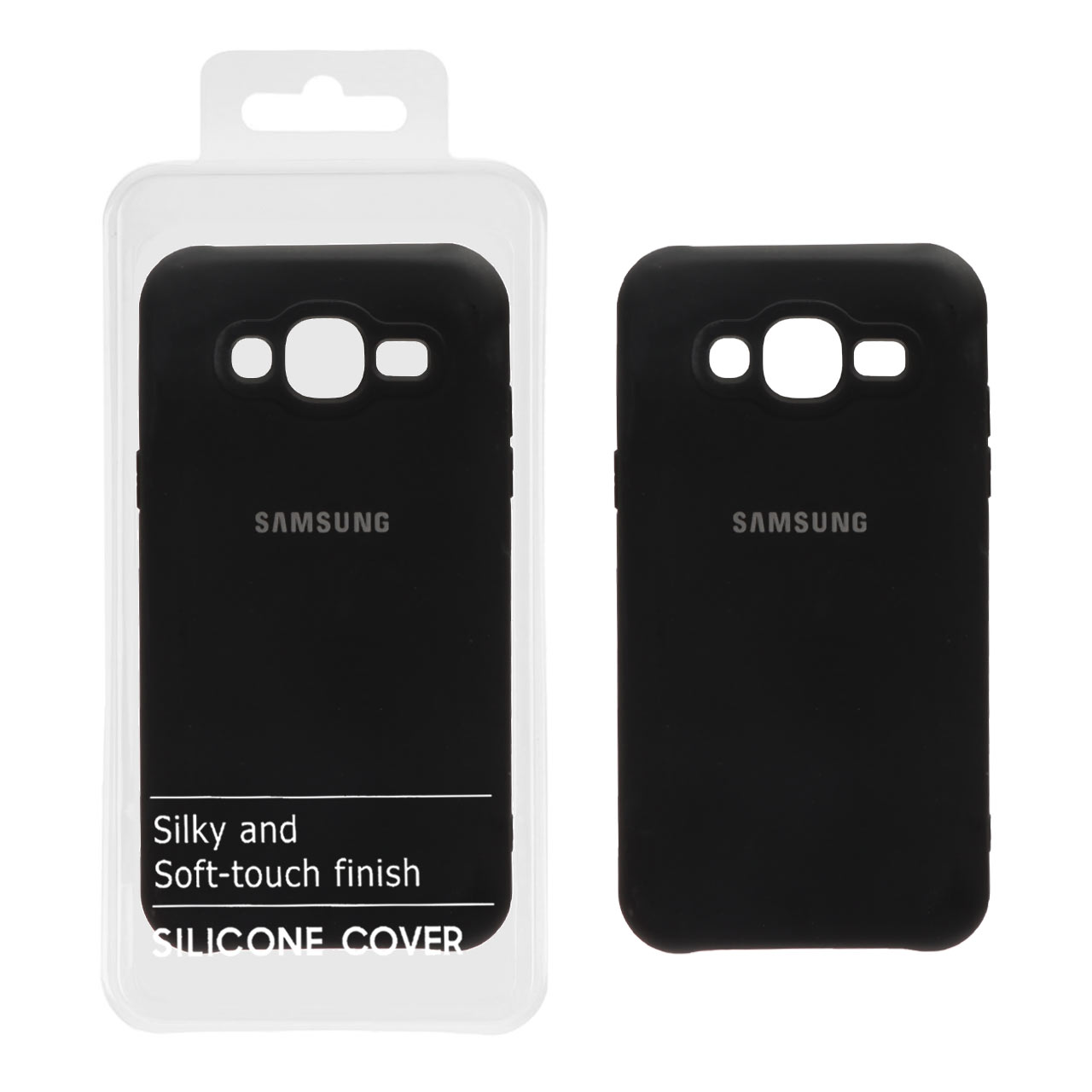 قاب نیو سیلیکون محافظ لنزدار RFF مدل Samsung Galaxy J7 (2015) / J700 - مشکی (پک دار)