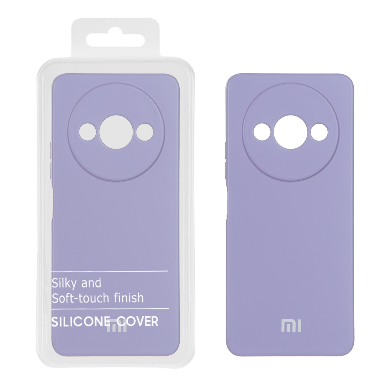 قاب نیو سیلیکون محافظ لنزدار RFF مدل Xiaomi Redmi A3 / A3x / poco C61 - یاسی (پک دار)