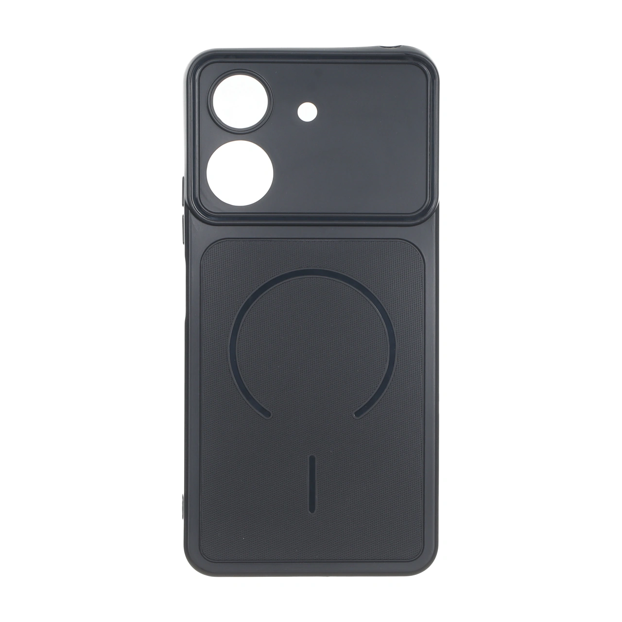 قاب سوزنی طرح مگ سیف دور لنز برجسته Xiaomi Redmi 13C / Poco C65 - مشکی