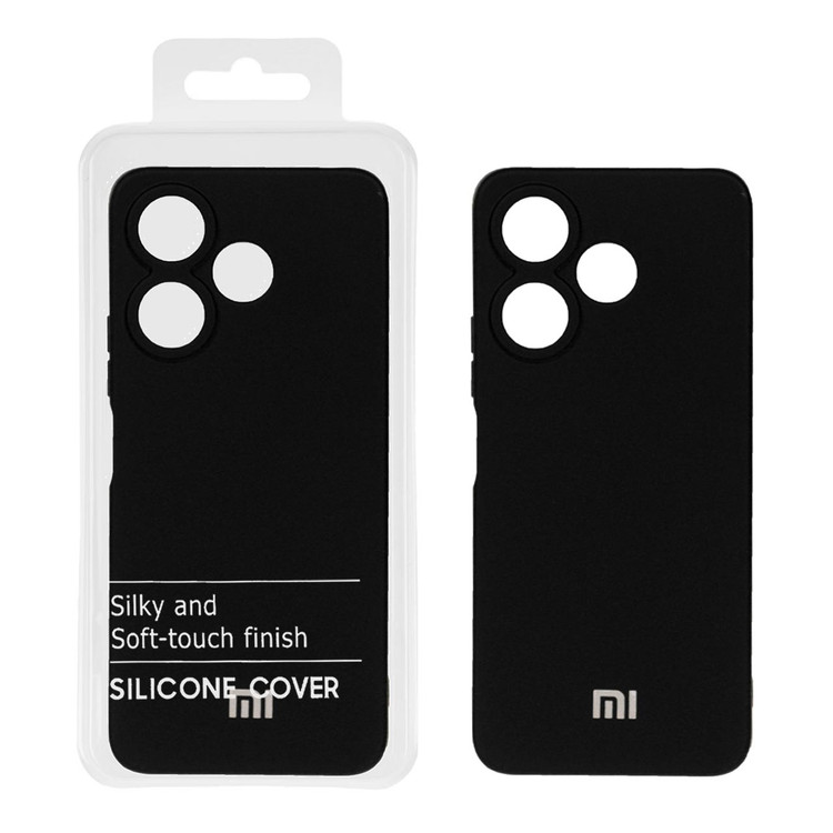 قاب نیو سیلیکون محافظ لنزدار RFF مدل Xiaomi Redmi 13X / Redmi 13 4G / Poco M6 4G - مشکی (پک دار)
