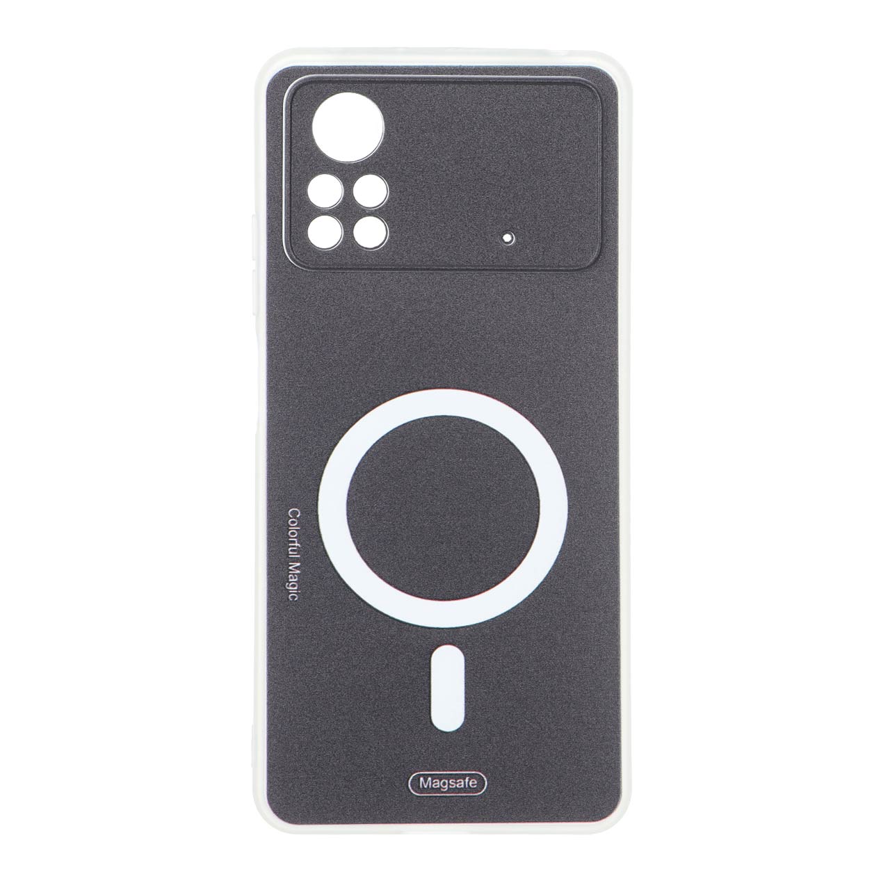قاب Colorful Magic طرح مگ سیف محافظ لنزدار Xiaomi Poco X4 Pro - مشکی
