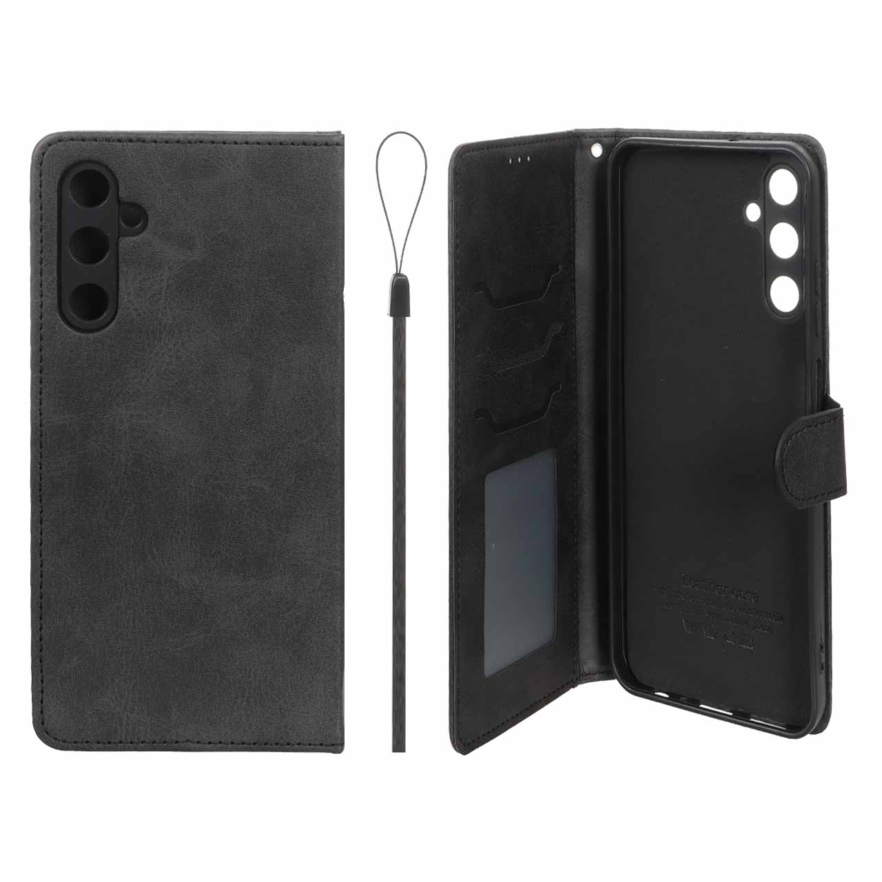 کیف موبایل مگنتی درجه یک داخل خز MNC Plus مدل Samsung Galaxy A05s / M14 4G / F14 4G - مشکی