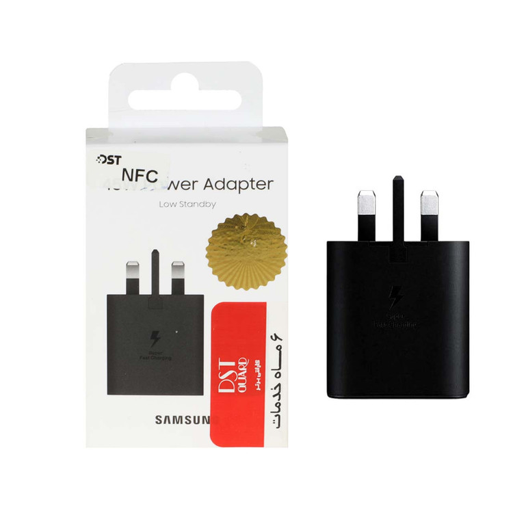 شارژر دیواری فست و PD تک پورت Samsung مدل EP-T4511 45W - مشکی - Low Standby مجهز به فناوری NFC