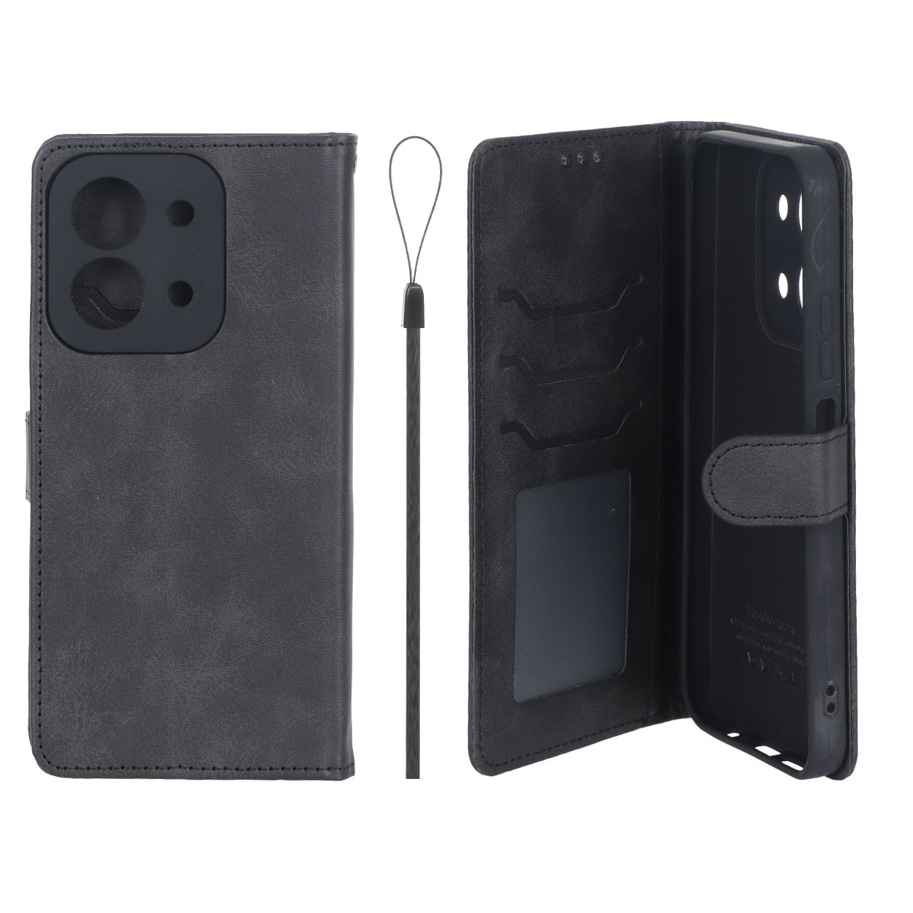 کیف موبایل مگنتی درجه یک داخل خز MNC Plus مدل نسخه گلوبال Xiaomi Redmi 15C / Poco C85 - مشکی