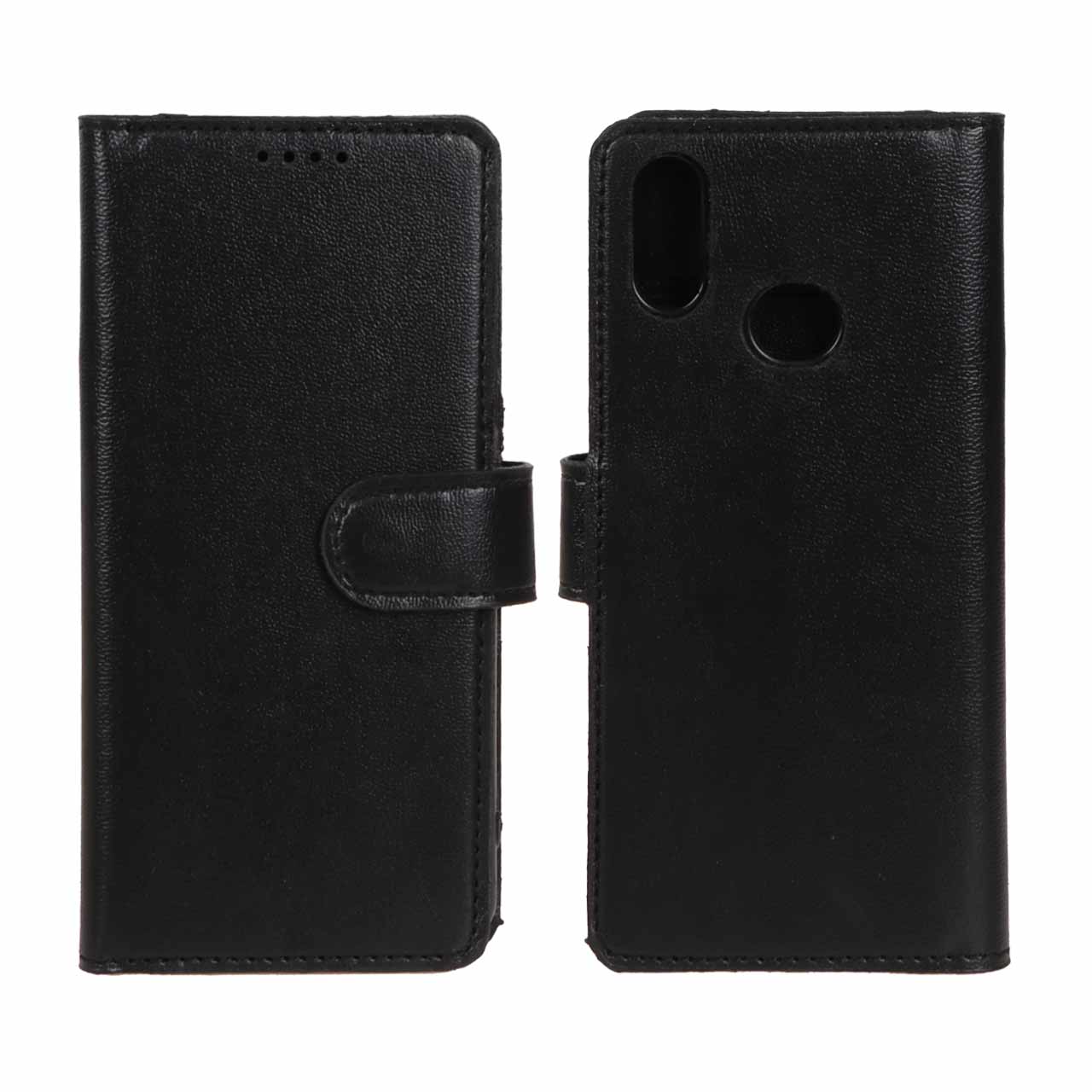 کیف موبایل چرمی مگنتی محافظ لنزدار Samsung Galaxy A10s - مشکی